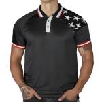 KUFORES Black Polo Shirts for Men 4th July Patriotic T-Shirt Independence Day Summer Fashion Collar Casual Tops Raglan Teess Quick Dry Muscle Shirts Holiday,Even,Golf Corse 2XL