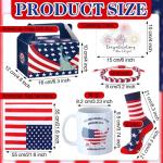 Skylety 6 Pcs New US Citizenship Gifts American Flag Gifts Set with Citizen Coffee Mug American Flag Sock Bandana Bracelet Patriotic Gift Box with Handle Congratulations Card for Veterans
