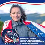 Skylety 6 Pcs New US Citizenship Gifts American Flag Gifts Set with Citizen Coffee Mug American Flag Sock Bandana Bracelet Patriotic Gift Box with Handle Congratulations Card for Veterans