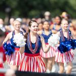 EOBOH 4th of July Party Favors, 12PCS Veterans Day Necklaces Bulk, Fourth of July Red Blue Silver Beads Necklace, Veterans Day Patriotic Beads Bulk for Parade Party Celebration Favors Decorations
