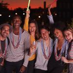 EOBOH 4th of July Party Favors, 12PCS Veterans Day Necklaces Bulk, Fourth of July Red Blue Silver Beads Necklace, Veterans Day Patriotic Beads Bulk for Parade Party Celebration Favors Decorations