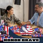 Seenelling 6 Pcs Veterans Large Table Decorations Patriotic Veterans Wooden Table Centerpiece Thank You Removable Wooden Decor Veterans Day Table Sign for Patriotic Party Memorial Supplies Home