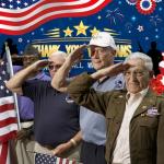 Veterans Day Backdrop, Veterans Day Decorations 72 x 44'' Thank You Veterans Banner Honoring All Who Served Patriotic Decororations for Home Party Supplies