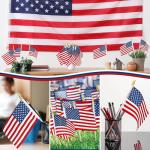 12 Pcs Small American Flags on Stick, 6x4 In 4th of July Decorations, Mini Patriotic USA Flag, Fourth of July Decorations, Hand Held July 4th Flag for Veterans Day Decorations Gifts Favors Accessories