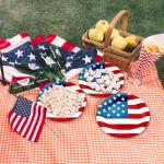 4th of July Plates, 40pcs Party Paper Plate Set Disposable 4th of july Party Food Dinner Dessert Plates Birthday Tableware Decorations Favors, Including 20pcs 9" and 20pcs 7" for 4th of july Plate