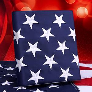 American Flag 3x5 Outdoor Heavy Duty - American Flag US Flags 3x5 Outdoor,Embroidered Stars and Sewn Stripes American Flags Outside Hanging Weatherproof Standard