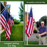 American Flag 3x5 Outdoor Heavy Duty - American Flag US Flags 3x5 Outdoor,Embroidered Stars and Sewn Stripes American Flags Outside Hanging Weatherproof Standard