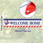 Blulu Welcome Home Banner Decoration 71 x 15.7 Inches Large Welcome Back Home Yard Sign for Outdoor Memorial Day Patriotic Labor Day Homecoming Deployment Returning Party Decorations Supplies