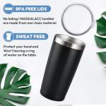 MASGALACC American Flag Tumbler, 20oz Stainless Steel Insulated Coffee Mug with Lid, Gifts for Men Women, USA Drinking Cup for Fathers Day