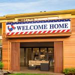 Blulu Welcome Home Banner Decoration 71 x 15.7 Inches Large Welcome Back Home Yard Sign for Outdoor Memorial Day Patriotic Labor Day Homecoming Deployment Returning Party Decorations Supplies