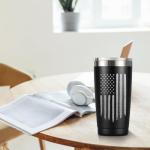 MASGALACC American Flag Tumbler, 20oz Stainless Steel Insulated Coffee Mug with Lid, Gifts for Men Women, USA Drinking Cup for Fathers Day
