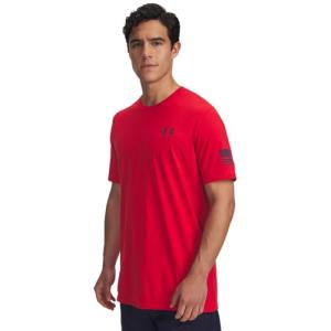 Under Armour Men's Freedom Flag Short Sleeve T Shirt, (600) Red / / Midnight Navy, Large