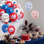 Veterans Day Decorations Balloons Set - 54 Piece Thank You Veterans Balloon with American Flag Eagle Pattern, Patriotic Theme Party Supplies for Memorial Day and 4th of July