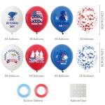 Veterans Day Decorations Balloons Set - 54 Piece Thank You Veterans Balloon with American Flag Eagle Pattern, Patriotic Theme Party Supplies for Memorial Day and 4th of July