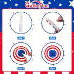 4th of July Decorations ，Patriotic Decorations Set - Celebrate with Red, White & Blue Paper Fans, USA Banner for Veterans, Labor, Presidents, & Flag Memorial Day
