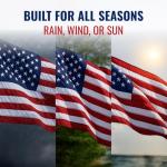 3x5 USA Flag With Embroidered Stars & Sewn Stripes - American Flags for Outside 3x5 – Heavy Duty UV Treated Polyester (Tougher Than Nylon), 70% More Fade Resistant