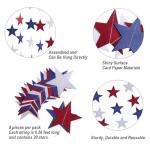 8 Pack Red White Blue Star Garland 4th of July Decorations Star Paper Streamers Banner for Independence Day Celebration, Labor Day, Veterans Day, Memorial Day, Holiday Decorations