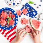 4th of July Party Supplies Set-American Patriotic Theme for Independence & Election Day Decorations, Includes Dinner & Dessert Plates, Napkins- for Patriotic & 4th of July Party Decorations-48 Guests