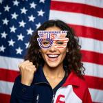 CURASA 9PCS American Flag Glasses 4th Of July Paper Glasses Patriotic Party Decorations Red White Blue Eyewear Memorial Day Sunglasses Independence Day Outfits Photo Booth Props Favor Gifts For Adults