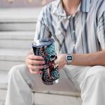 Equoza Patriotic American Flag Tumbler,20oz Insulated Stainless Steel Travel Coffee Mug with Lid,Skull Tumbler Gifts for Men