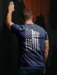 Nine Line American Flag T-Shirt for Men, USA Made Patriotic Shirt, Symbol of Freedom, 9 Line Apparel, Military Veteran Gift