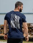 Nine Line American Flag T-Shirt for Men, USA Made Patriotic Shirt, Symbol of Freedom, 9 Line Apparel, Military Veteran Gift