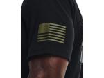 Under Armour Men's New Freedom Banner T-Shirt, Black (001)/Steel, XX-Large