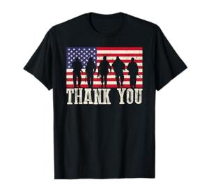 Thank You Veterans American Flag T-Shirt
