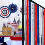 FUGUIR 4 Rolls Patriotic Crepe Paper Streamers Red White Blue Silver Craft Birthday Party Streamers Garland Hanging Backdrop Decorations for 4th of July Independence Day (1.8 Inch x 82 Ft/Roll)
