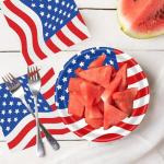 American Flag Tableware Set Patriotic Party Tableware Set,Veterans Gathering Party Decorations Patriotic Paper Plates and Napkins Tablecloth Memorial Independence Day Dinnerware for 20 Guests