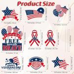 Hahood 9 Pieces Happy Veterans Day Yard Sign Decorations Waterproof Thank You Veterans Party Yard Signs with 18 Stakes Plastic Lawn Sign for Veterans Day Party Garden Lawn Outdoor Decor