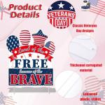 Hahood 9 Pieces Happy Veterans Day Yard Sign Decorations Waterproof Thank You Veterans Party Yard Signs with 18 Stakes Plastic Lawn Sign for Veterans Day Party Garden Lawn Outdoor Decor