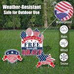 Hahood 9 Pieces Happy Veterans Day Yard Sign Decorations Waterproof Thank You Veterans Party Yard Signs with 18 Stakes Plastic Lawn Sign for Veterans Day Party Garden Lawn Outdoor Decor