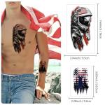 77 Sheets Independence Day Temporary Tattoos, USA Flag Patriotic Waterproof Fake Tattoos, Red White and Blue Party Supplies Tattoo for 4th of July Memorial Day, Veterans Day Tattoos
