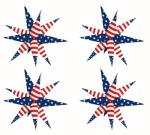 4pcs 32" American Balloons American Flag Explosion Star Red White Blue Balloons for Independence Day Party Decorations Memorial Day for the Fallen Party Decor 4th of July Party Decoration