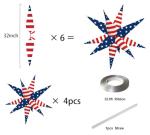 4pcs 32" American Balloons American Flag Explosion Star Red White Blue Balloons for Independence Day Party Decorations Memorial Day for the Fallen Party Decor 4th of July Party Decoration