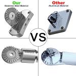 evertoco Premium Flag Pole Kit - T304 Stainless Steel 180°Adjustable Flag Bracket, Thicker 6 Ft Flag Pole with Aluminum Alloy Rings - Durable, Wind Resistant, Rust Free, Silver