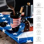 VIREESR Novelty Coffee Mugs for Men, Ceramic Funny Gun Cup, Revolver Mugs, Birthday Gifts for Father, Black Cool Unique Coffee Mug for Men, Fathers Day Dad Gifts(16 oz Black Flag)