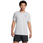 Under Armour Men's Freedom Flag Variation Short Sleeve T Shirt, (011) Mod Gray Medium Heather / / Red, XX-Large