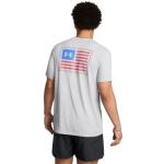 Under Armour Men's Freedom Flag Variation Short Sleeve T Shirt, (011) Mod Gray Medium Heather / / Red, XX-Large