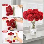 Rowfad 12 Pcs Artificial Chrysanthemums Flowers Patriotic Flowers 4th of July Fake Mums Flowers Silk Red White Blue Flower for Home Decor Indoor Memorial Day Table Centerpiece (12, Red White Blue)