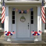 Rowfad 12 Pcs Artificial Chrysanthemums Flowers Patriotic Flowers 4th of July Fake Mums Flowers Silk Red White Blue Flower for Home Decor Indoor Memorial Day Table Centerpiece (12, Red White Blue)