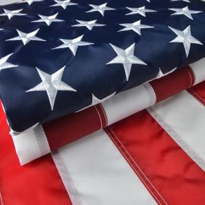 American Flag 2.5x4 Ft, US Flag/USA Flag with Oxford Polyester Material, Vivid Color, Sewn Stripes, Brass Grommets, Embroidered Stars, Perfect for Indoor/Outdoor Use