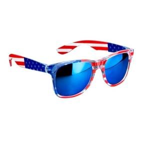 ALVOGIMOR USA Flag Frame Sunglasses, Retro 80's American Classic Eyewear, Patriotic Sunglasses for 4th of July Party Favors