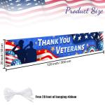 Veterans Day Decorations - Outdoor Patriotic Soldier Banner, Thank You Veterans Yard Sign