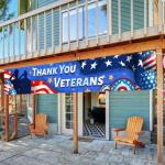 Veterans Day Decorations - Outdoor Patriotic Soldier Banner, Thank You Veterans Yard Sign