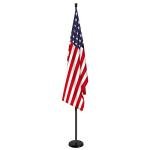 SENZHIYI Indoor Telescoping Flag Pole with Base 6FT-8FT,Aluminum Commercial Indoor Flagpole with Black Ball Top Finial,Heavy Duty Indoor Flag Pole Kit for Office School City Hall