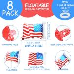 Deermon 8 Pack American Flag Patriotic Party Foil Balloons, Aluminum Helium 4th Of July Balloon For Independence Day, Labor Day, Memorial Day, US Election Holiday Event Celebration Decorations