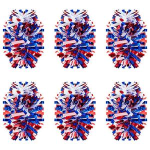 Shappy 90 ft 6 Rolls Red White and Blue Garland Patriotic Tinsel Garland Independence Day Glitter Metallic Twist Wedding Summer Birthday Party Indoor Outdoor Hanging Home Decor