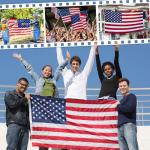 American Flag 4x6 FT Outdoor, Heavy Duty High Wind US Flag, Embroidered Stars, Sewn Stripes, Brass Grommets, Indestructible Tough Double Sided United States Flag Suitable for Outside Use